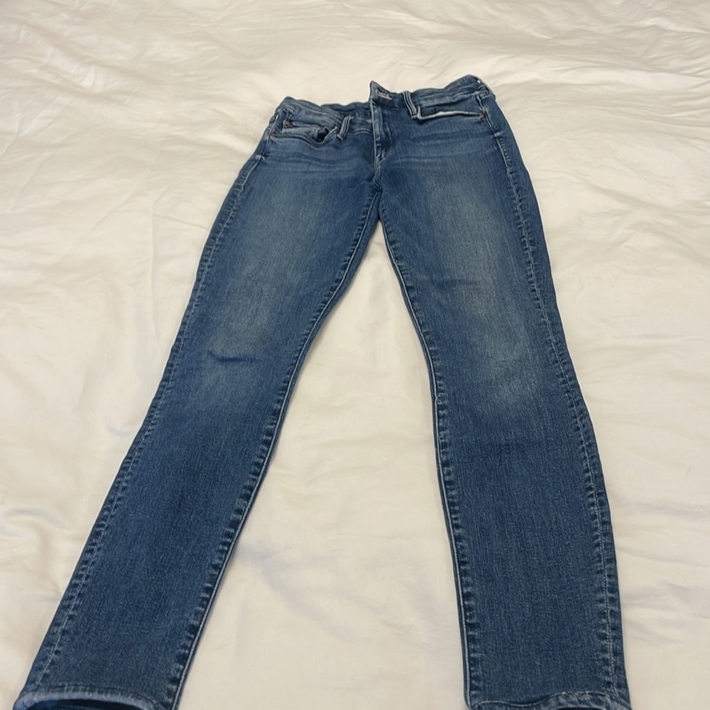 Mother skinny stretchy high waisted jeans.